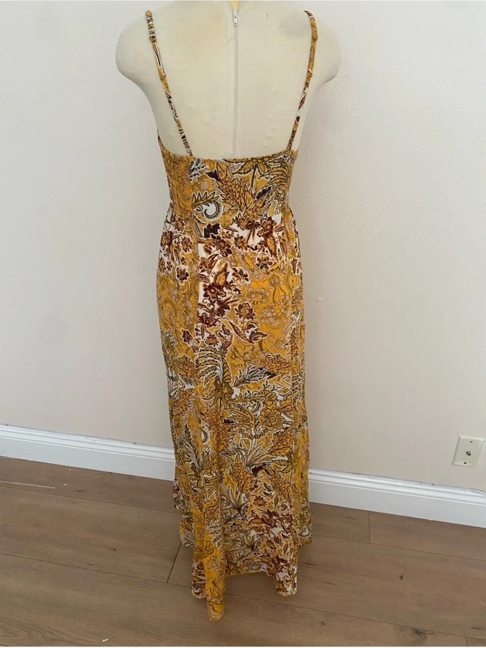 Free People Mustard Floral Maxi Dress